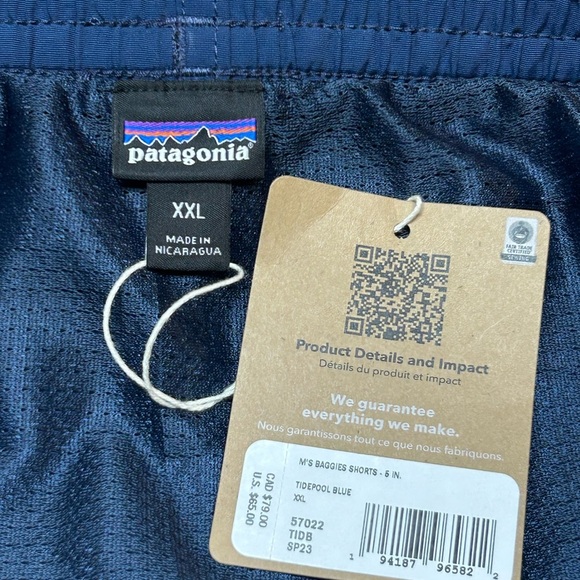 Patagonia Men’s Baggies Shorts 5”
Tidepool Blue Size XXL NWT - Picture 5 of 8